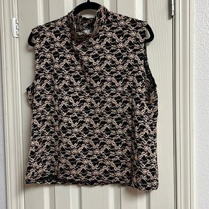 Gold and black blouse, Dressbarn, 2XL